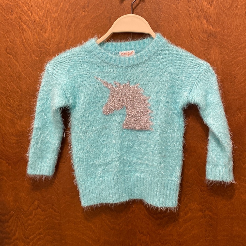 Cat & Jack fuzzy sweater size 2T